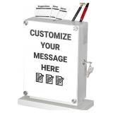 Large Suggestion Box With Slot and Lock - Metal Wa