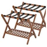 $70 Luggage Racks Set Of 2 Suitcase Stand Foldable