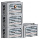 $76 4 Pack Clothes Storage Bins with Metal F