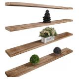 48in  Wood Floating Shelves for Wall Decor, Set 4