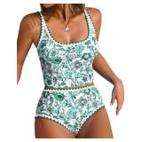 Medium Swimsuit Tummy Control Bathing Suits Two Pi