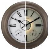 $100 CLXEAST Illuminated Outdoor Clocks Waterproof