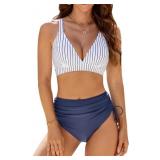 Small Women High Waisted Bikini Sets Tummy Control