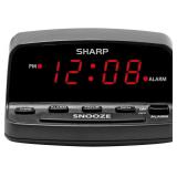 Sharp Digital Alarm Clock with Keyboard Style Cont