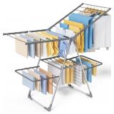 Clothes Drying Rack, Foldable 2-Level Laund