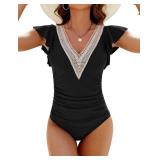 Large Womens Tummy Control Bathing Suits Slimming