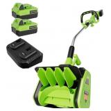 $220 40V 13.5 Inch Cordless Snow Shovel, 1000W Bat