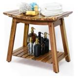 $70 Acacia Shower Stool Bench for Inside Shower an