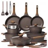 $140 CAROTE 26PCS Pots and Pans Set Non Stick, Coo