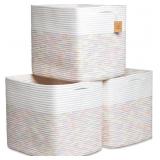 NaturalCozy 13x15x13 Kallax Storage Cubes Bins, 3