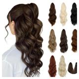 Blond 16' Ponytail Extension Small Claw Clip Curly