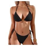 Small Women's Bikini Set High Cut Triangle Sexy Ti