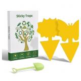 12pk Fruit Fly Sticky Traps, Yellow Gnat