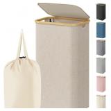 100L Laundry Basket with Lid, Clothes Hamp