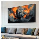 $315 Buddha Canvas 60x30'Wall Art, Buddha Wall Dec