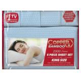 Copper Infused Cotton 6 Piece Sheet Set King
