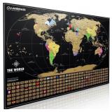 Landmass Scratch Off Map Of The World, Large 36x24