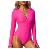 Large Women's Long Sleeve Rash Guard Printed Surfi