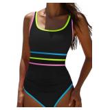 Large Women's One Piece Swimsuits Tummy Control -S