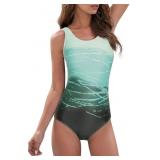 XL Athletic One Piece Swimsuits for Women Modest B
