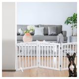 Dog Gate Wooden Freestanding Pet Gate3 Panel 23.6'
