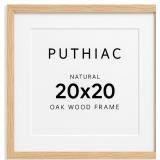 20x20 Solid Oak Wood Picture Frame, Fits 1