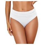 Small Women Mid Rise Bikini Bottoms Full Coverage