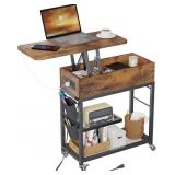 Lift Top End Table with Charging Statio