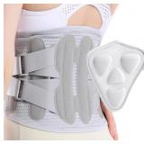 Small Back Brace Black for Lower Back Pain Relief,