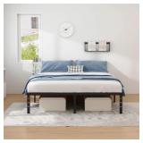 $64 Metal Bed Frame,King Size Bed Frame with Stora
