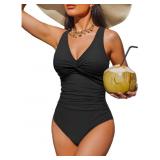 Large Women Tummy Control One Piece Swimsuit - Pus