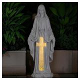 $90 Solar Virgin Mary Praying Statue 27.9 I