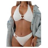 Small Women's 2 Piece Swimsuit Heart Shaped Ring D