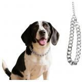 Silver Dog Chain Necklace   Fashionable Cuban Link