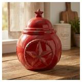 Briarwood Ceramic Fleur Cookie Jar Rustic
