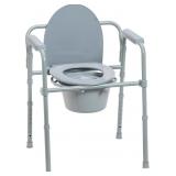 Drive Medical 11148-1 Folding Steel Bedside Commod