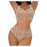 Medium Women's Seamless Lingerie Leopard Print Bra