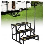 $120 RV Steps with Handrail Heavy-Duty 3 Step Camp