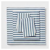 King Microfiber Sheet Set Blue Stripe - Room Essen