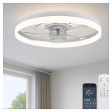 $70 20  Ceiling Fan with Light, Upgraded Low Profi
