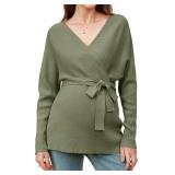 Small Womens Soft Cotton Blend Maternity Sweater W