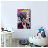 $70  Framed Banksy Funky Graffiti Canvas Wal