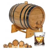 2 Liter Oak Aging Barrel with Wood Stand, Bung & S