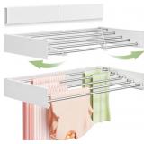Wall Mounted Clothes Drying Rack 32', Foldable Wal