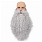 Honcloud 18 Inches Men's Long Curly Silver White S