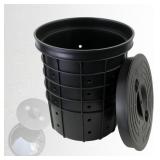 Perforated Water Bucket Sump Basin with Lid, 13 x