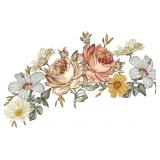 Kids Floral Wall Decal Soft Vintage Peony Flower W