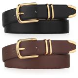 Pack 2 Women Belts for Ladies Jeans Pants