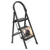 3 Step Ladder, Folding Step Stool with Wide Anti-S