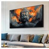 $315 Buddha Canvas 60x30'Wall Art, Buddha Wall Dec